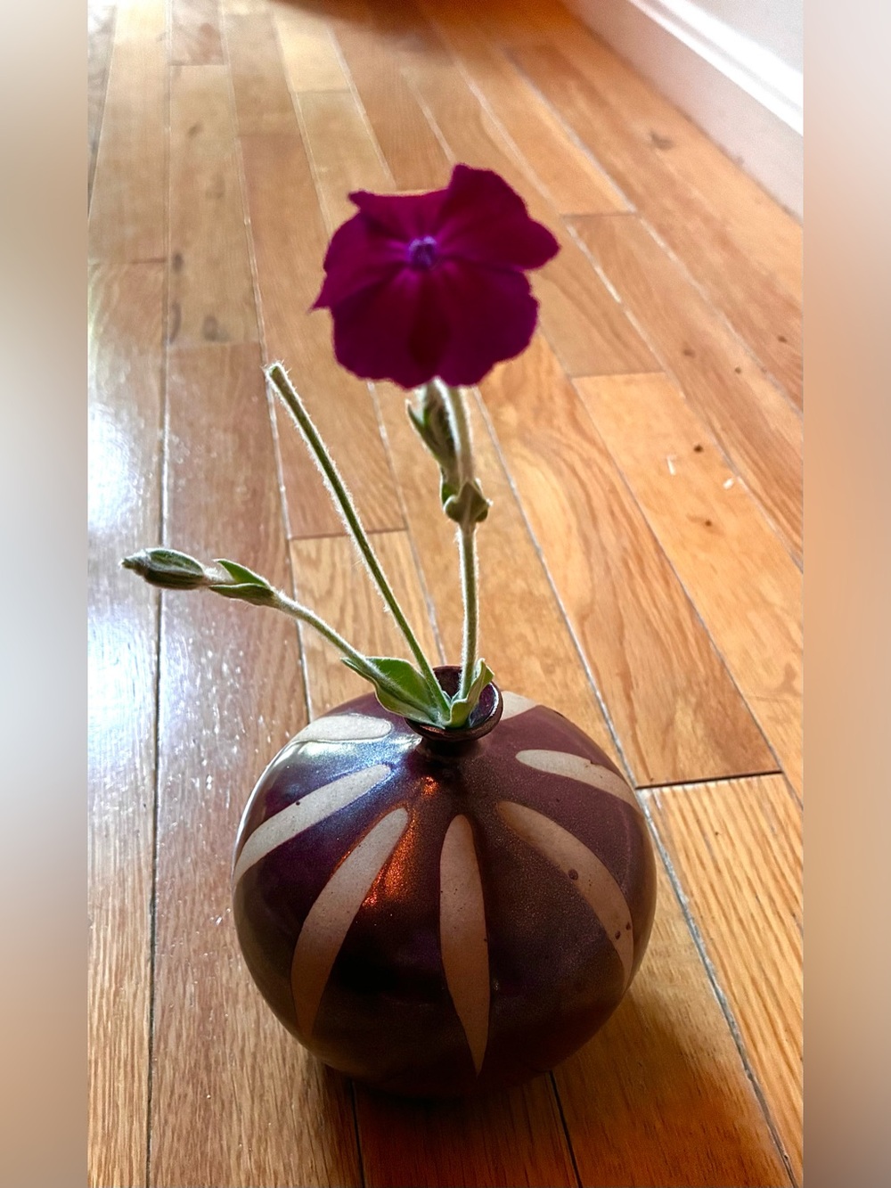 Vintage studio Pottery Stem Pot
